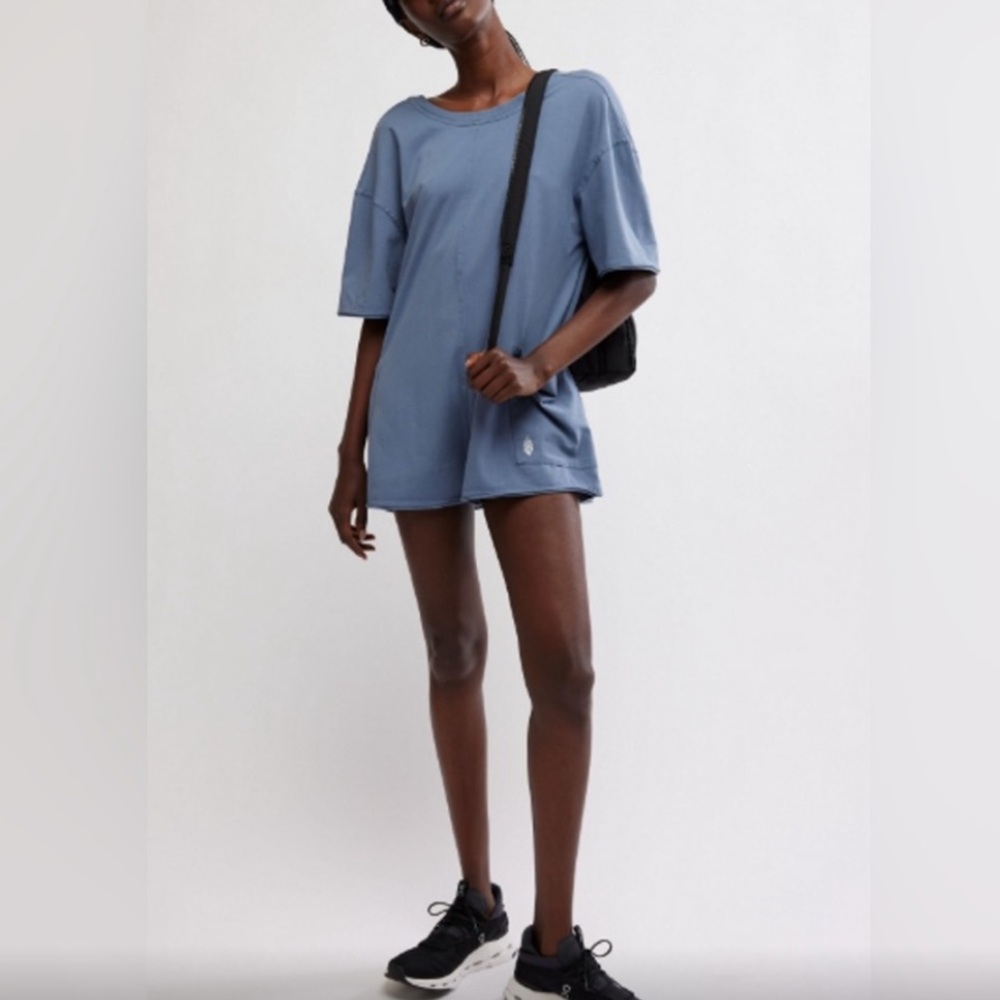 FP Movement by Free People Blue T-Shirt romper